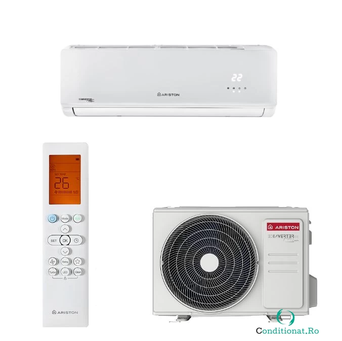 Aer conditionat Ariston Alys R32 35 C35 MUD0 12000 Btu, follow me, agent frigorific R32, clasa energetica A++