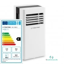 Aer conditionat portabil Trotec PAC 2300 X Capacitate 8.000 Btu Debit 310mc/ora Telecomanda Display Timer Pentru 75mc